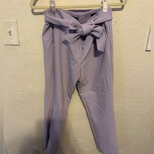 LOFT Lilac Marisa Tie Waist Pants 8P